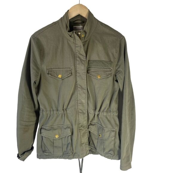 Guess Army Green Drawstring Waist Utility Jacket Sz M - Picture 1 of 6